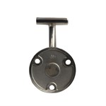 316 Polished Stainless Style D Wall Mount Handrail Bracket for Tube, 1.50